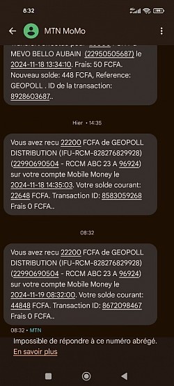 Preuve de paiement